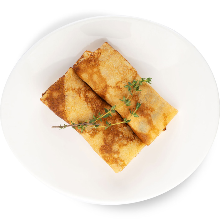 Блины с курицей и грибами