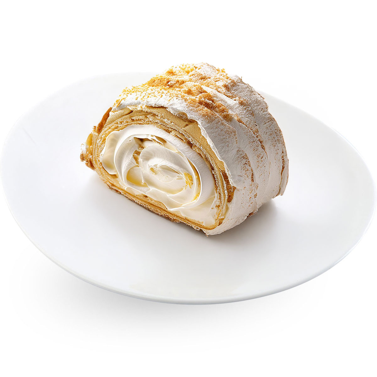 Меренговый рулет с&nbsp;лимоном и&nbsp;голубикой