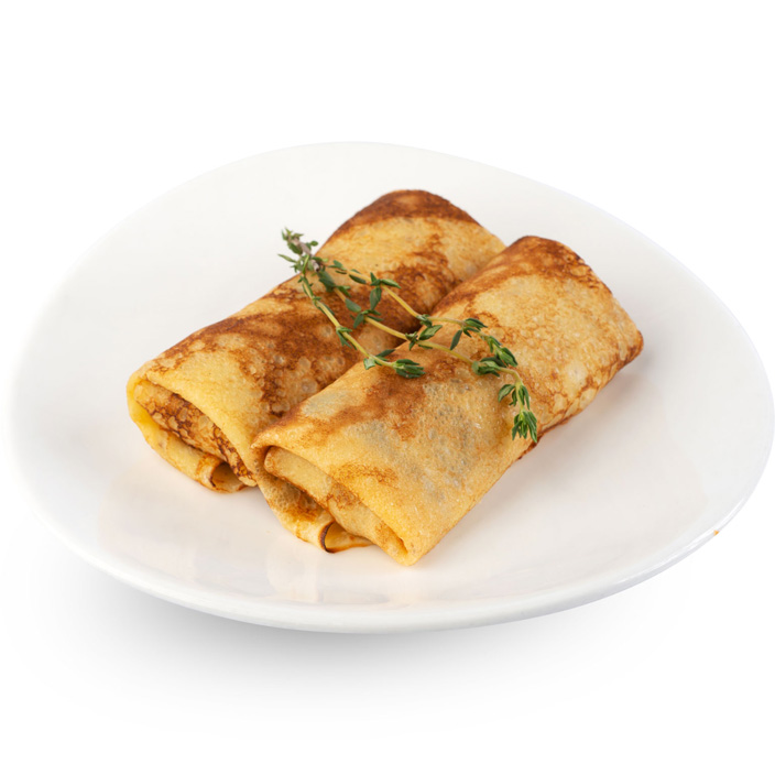 Блины с курицей и грибами