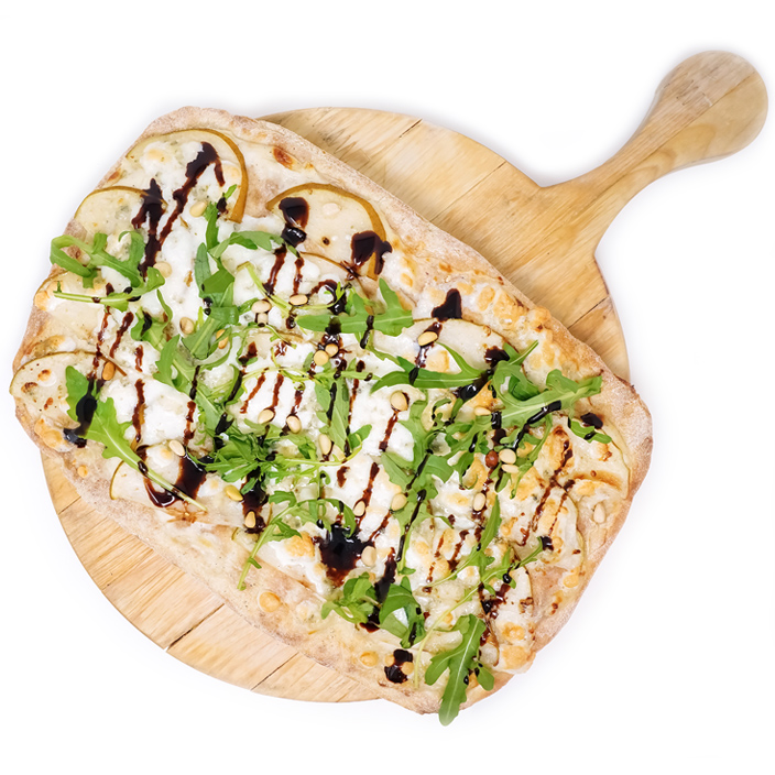 Пицца с грушей и горгонзолой